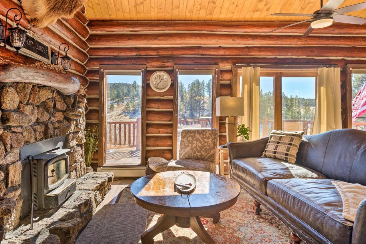 Classic Colorado Log Home With Mountain Views! Florissant Экстерьер фото