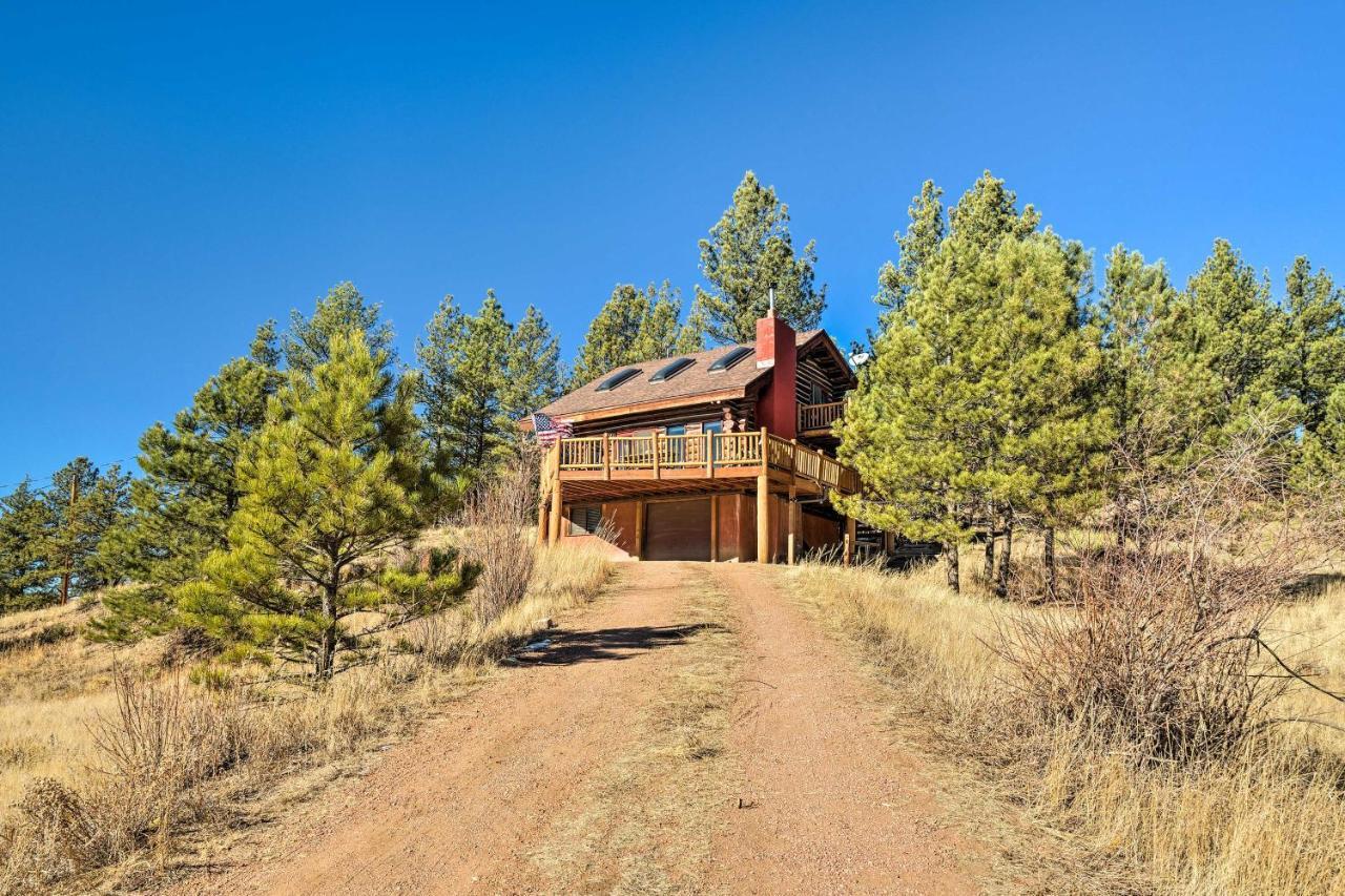 Classic Colorado Log Home With Mountain Views! Florissant Экстерьер фото